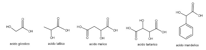 alfa-idrossiacidi (AHA) struttura