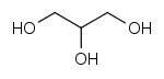 struttura chimica della glicerina