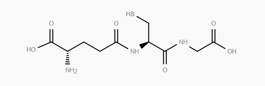struttura chimica del glutatione, glutatione nei cosmetici